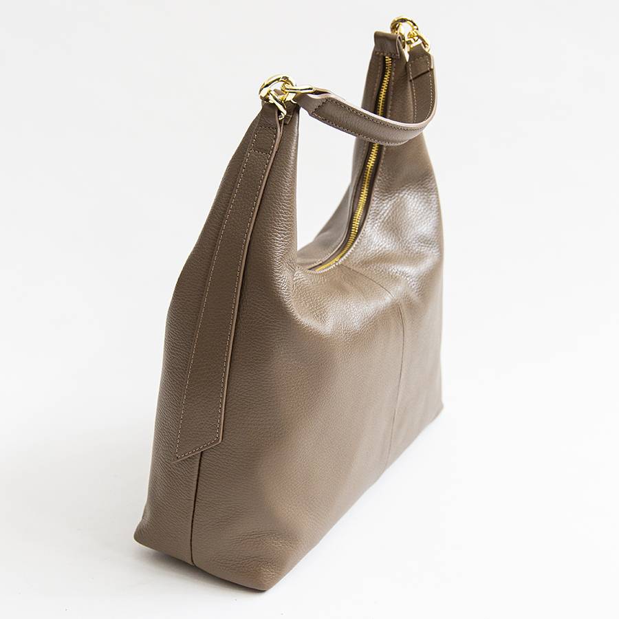 Laura Di Maggio SIDNEY – Sacca in pelle taupe Presa