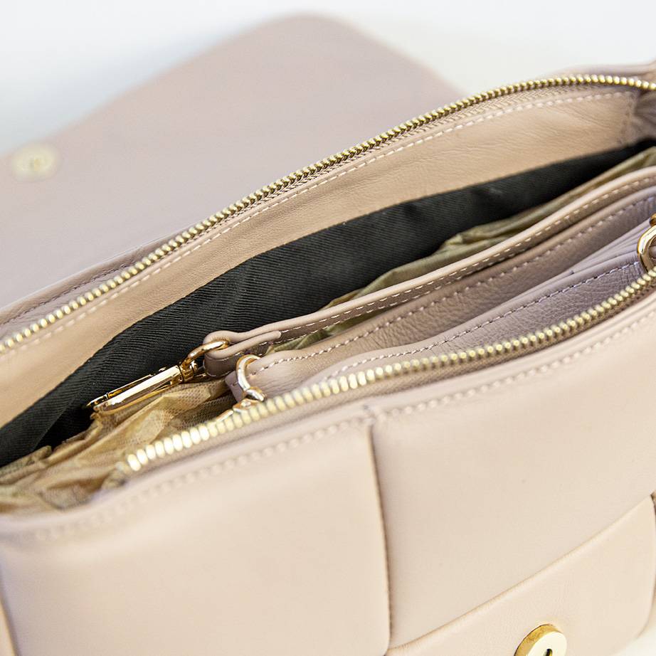 Laura Di Maggio DOLCE – Borsa in nappa trapuntata cipria Offerta