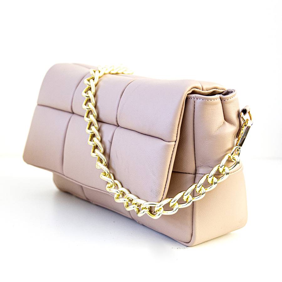 Laura Di Maggio DOLCE – Borsa in nappa trapuntata cipria Offerta