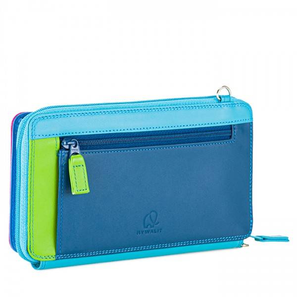 Mywalit Portafoglio multifunzione con zip su tre lati e tracolla Liguria Outlet