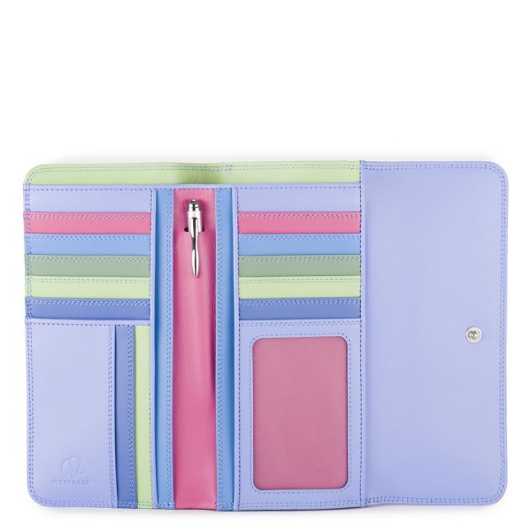 Mywalit Portafoglio a tre ante con zip Viola Vendita