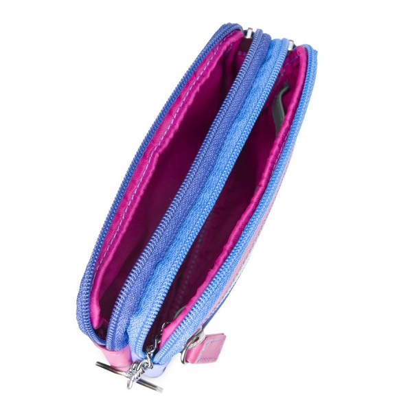 Mywalit Portafoglio/Astuccio in Pelle con doppia Zip Viola I Più Venduti