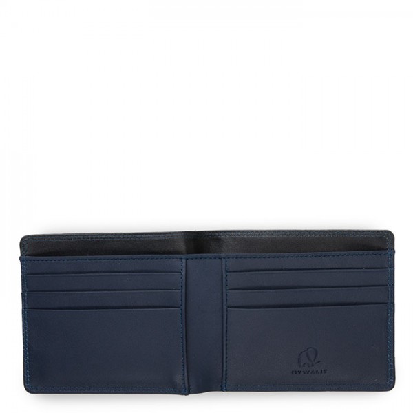 Mywalit Portafoglio da uomo standard E/W con tecnologia RFID Nero-Blu Prezzo Ridotto