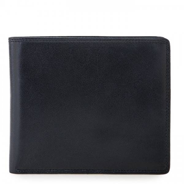 Mywalit Portafoglio da uomo grande con lente e protezione RFID Nero-Blu