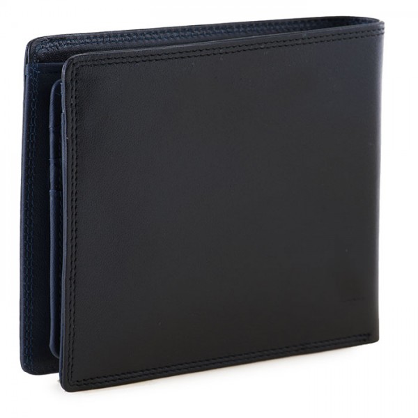 Mywalit Portafoglio da uomo grande con lente e protezione RFID Nero-Blu Presa