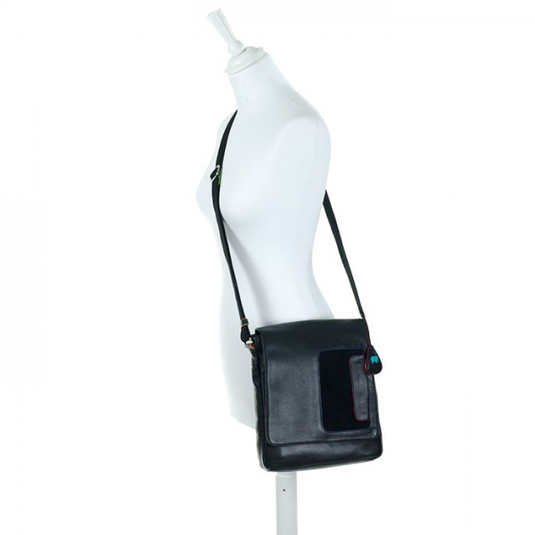 Mywalit Borsa a tracolla Havana con risvolto Black Pace Offerta