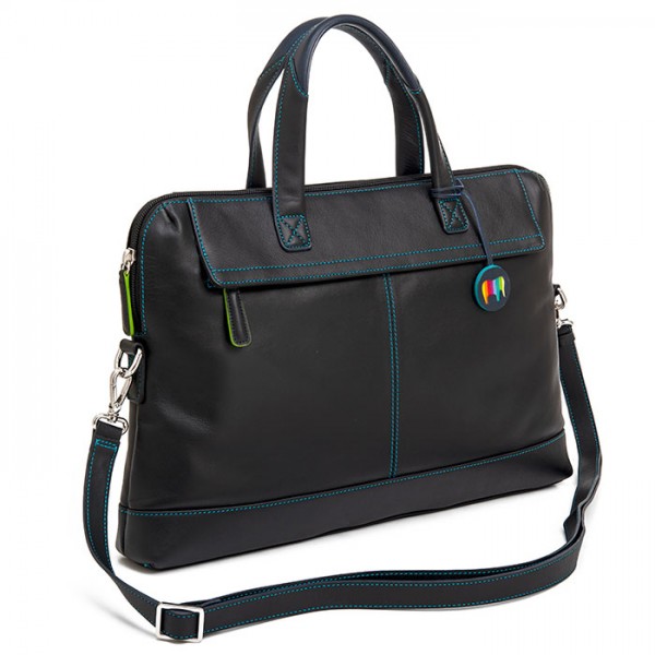 Mywalit Borsa sottile da Lavoro in pelle Black Pace Saldi