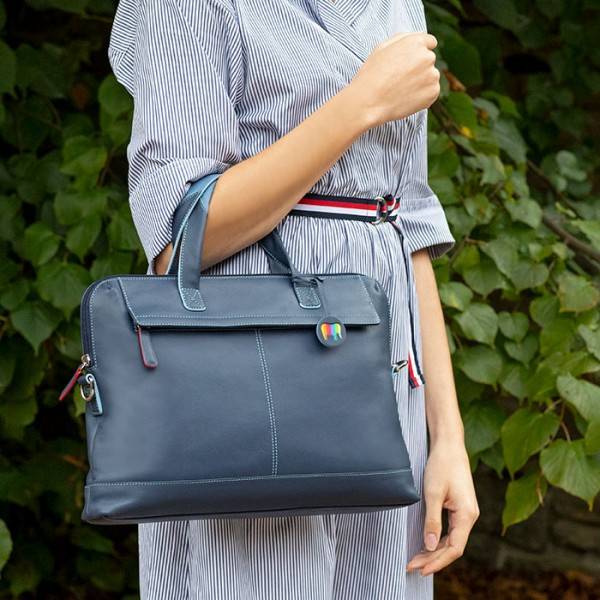 Mywalit Borsa sottile da Lavoro in pelle Black Pace Saldi