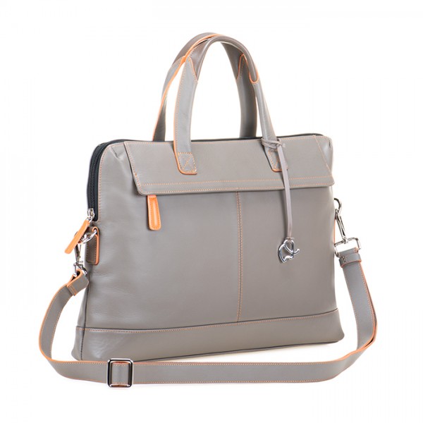 Mywalit Borsa sottile da Lavoro in pelle Fumo Offerte