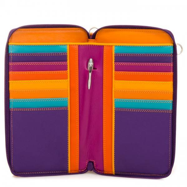 Mywalit Portafoglio multifunzione con zip su tre lati e tracolla Copacabana Presa