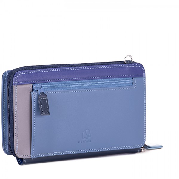 Mywalit Portafoglio multifunzione con zip su tre lati e tracolla Royal Nuovo