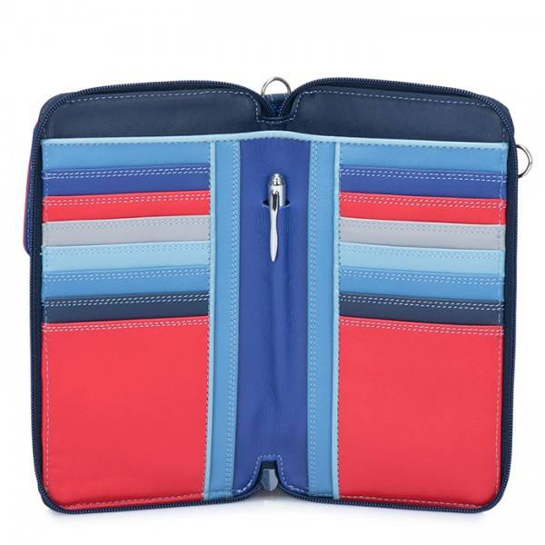 Mywalit Portafoglio multifunzione con zip su tre lati e tracolla Royal Nuovo
