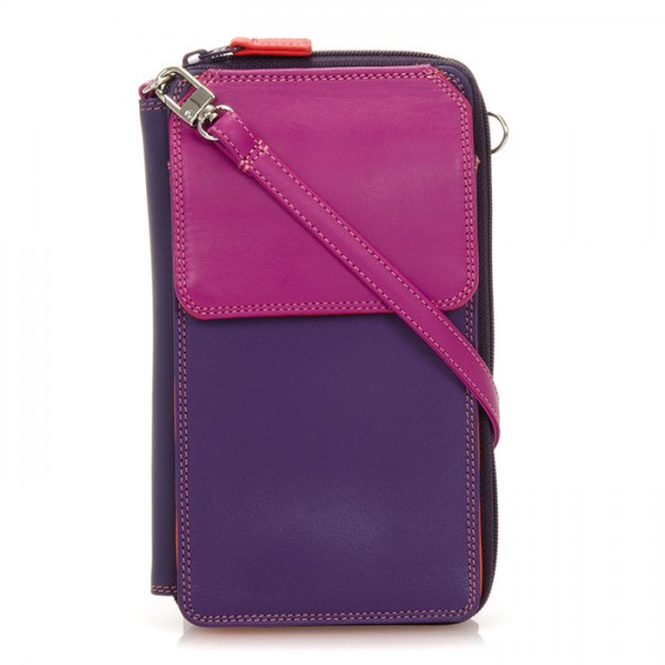 Mywalit Portafoglio multifunzione con zip su tre lati e tracolla Sangria Multi Pezzi Unici