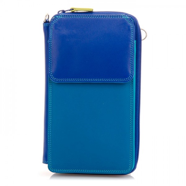 Mywalit Portafoglio multifunzione con zip su tre lati e tracolla Seascape