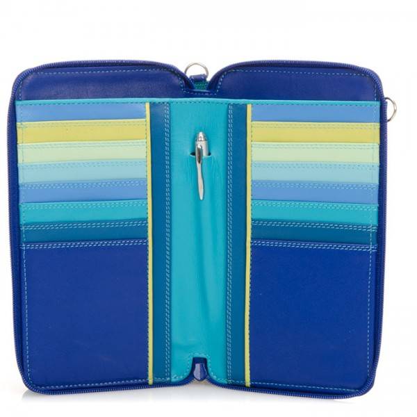Mywalit Portafoglio multifunzione con zip su tre lati e tracolla Seascape Soddisfazione Garantita