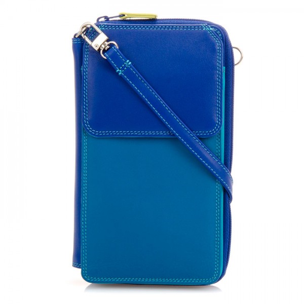 Mywalit Portafoglio multifunzione con zip su tre lati e tracolla Seascape Soddisfazione Garantita