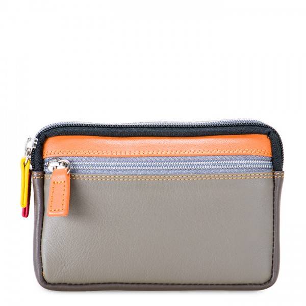 Mywalit Portafoglio/Astuccio in Pelle con doppia Zip Fumo Promozione Limitata