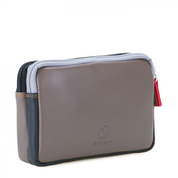 Mywalit Portafoglio/Astuccio in Pelle con doppia Zip Fumo Promozione Limitata