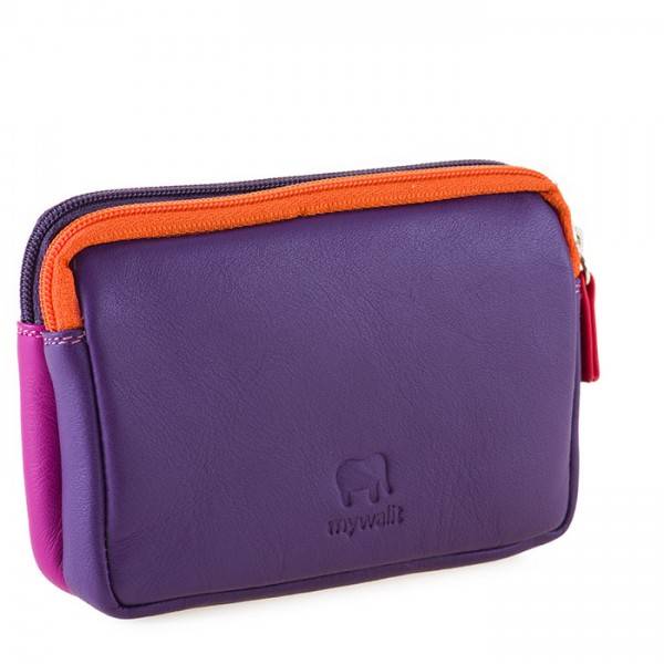 Mywalit Portafoglio/Astuccio in Pelle con doppia Zip Sangria Multi Sottocosto