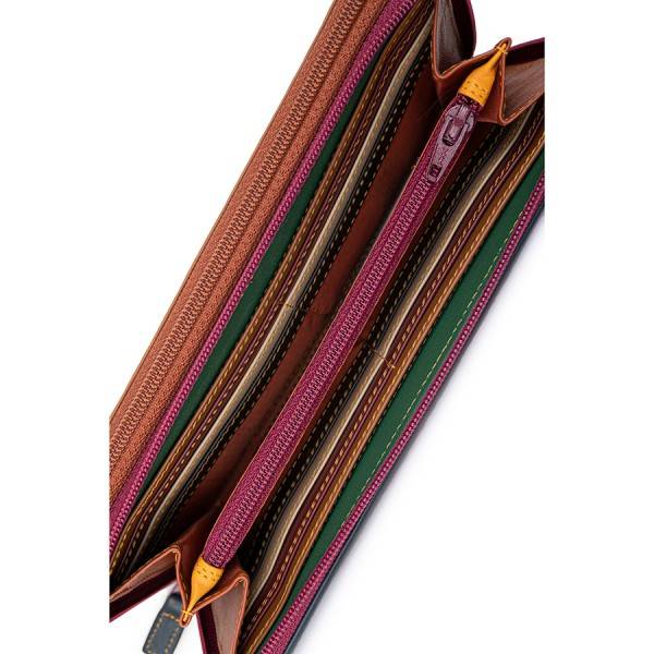 Mywalit Portafoglio con doppia zip grande Bosco Only for today