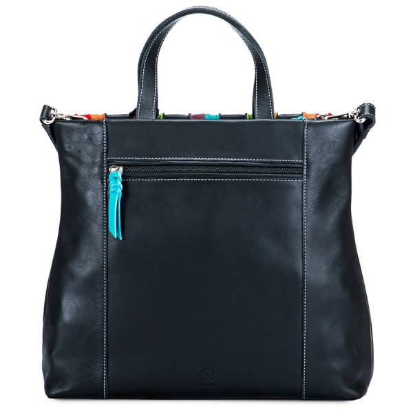 Mywalit Borsa Shopper Laguna in pelle e camoscio Nero In vendita