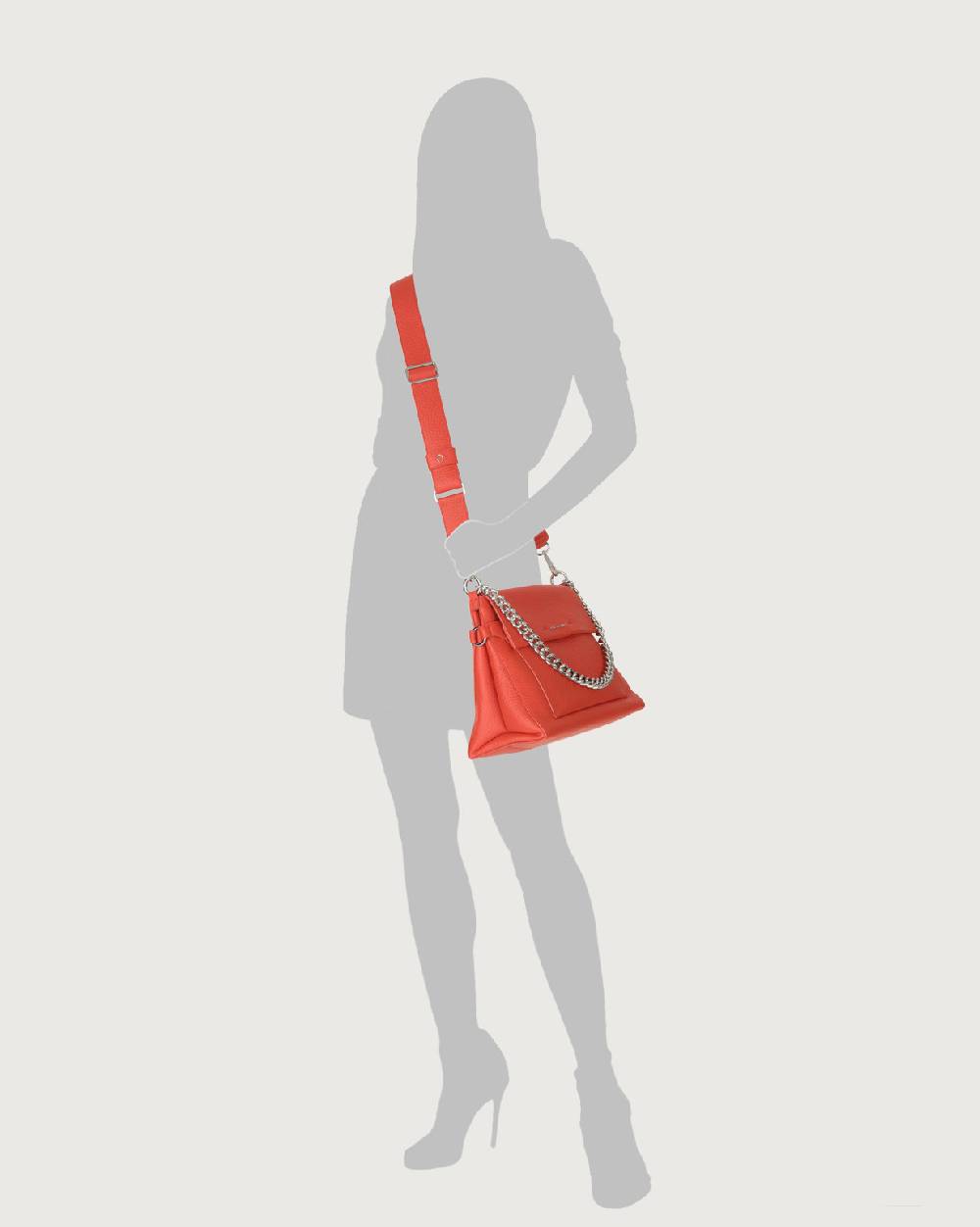 ﻿Orciani Borsa a spalla Missy Soft in pelle con catena e tracolla Acquista Ora
