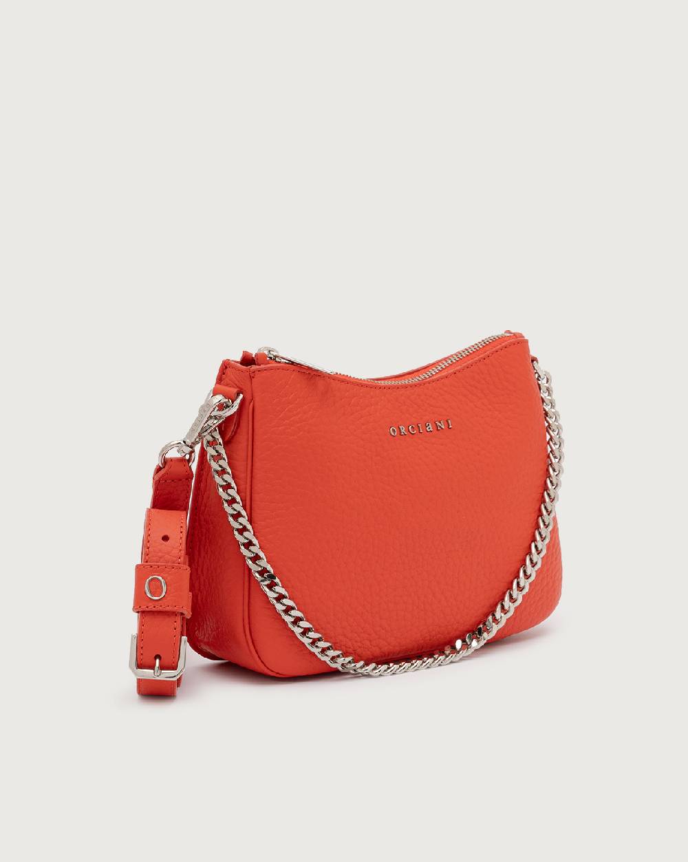 Orciani Borsa crossbody mini New Moon Soft in pelle martellata Consegna Veloce