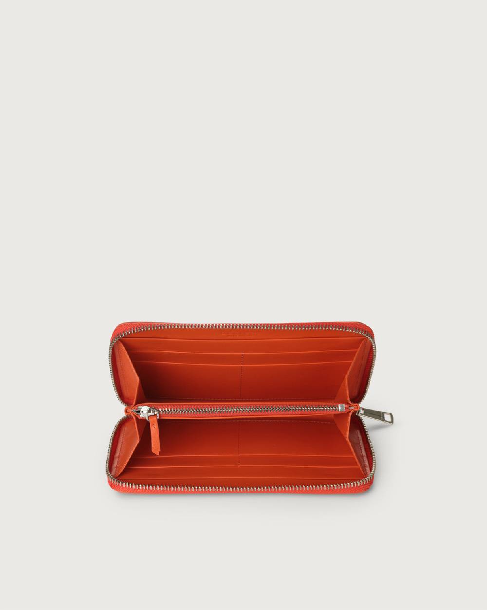 Orciani Portafoglio grande Liberty in pelle con zip Italia