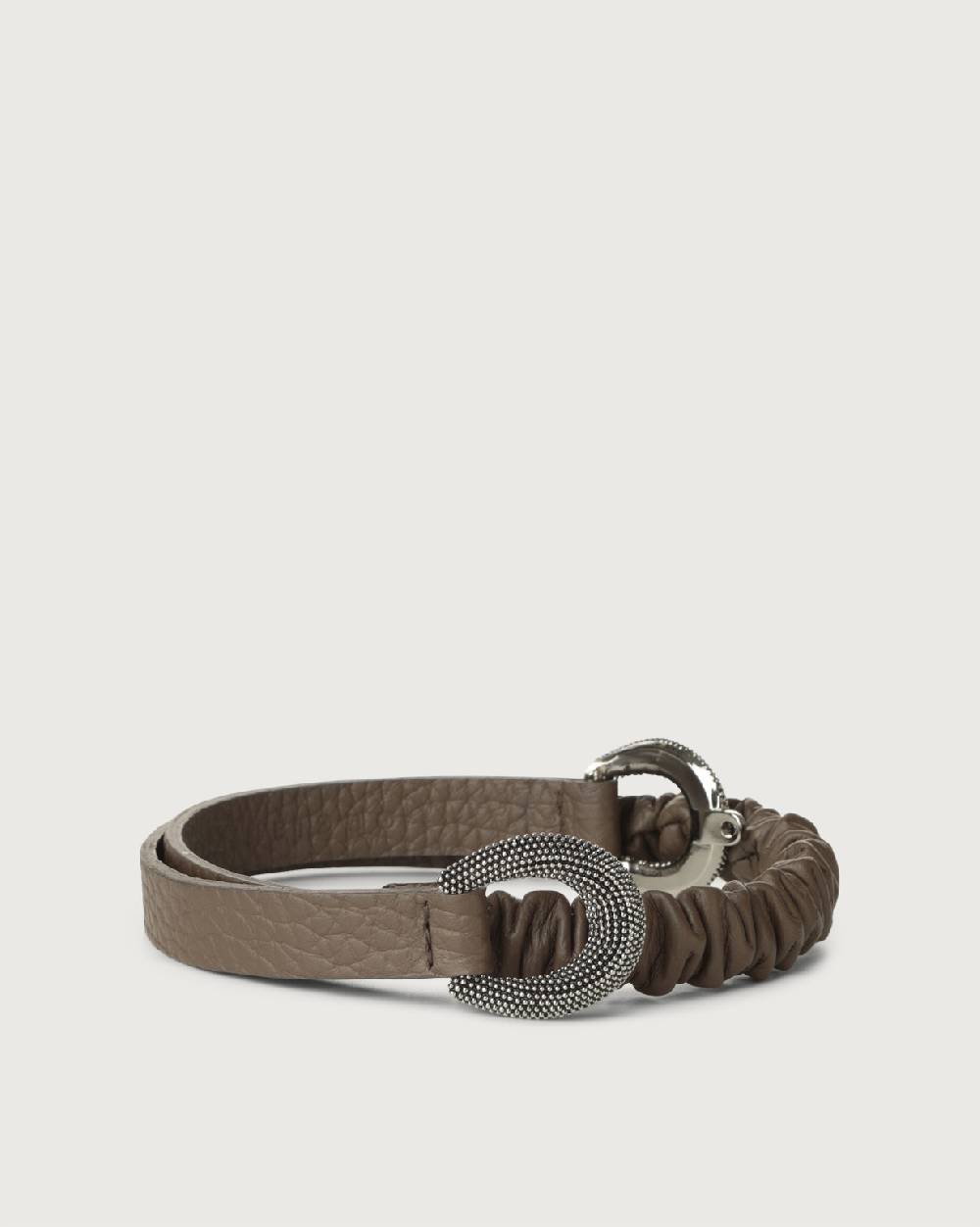 Orciani Cintura Soft in pelle elasticizzata con fibbia ad incastro 1,5 cm