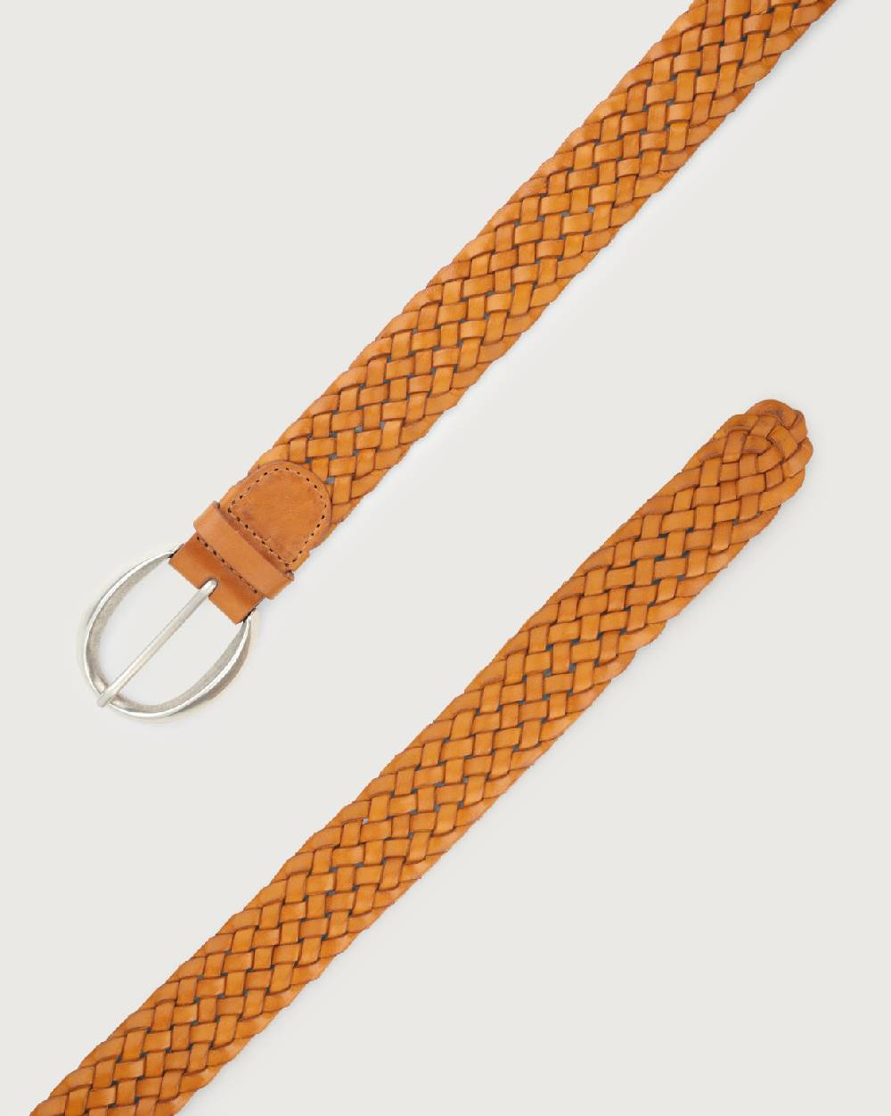 Orciani Cintura intrecciata Masculine in cuoio 3,5 cm Prezzo Ridotto