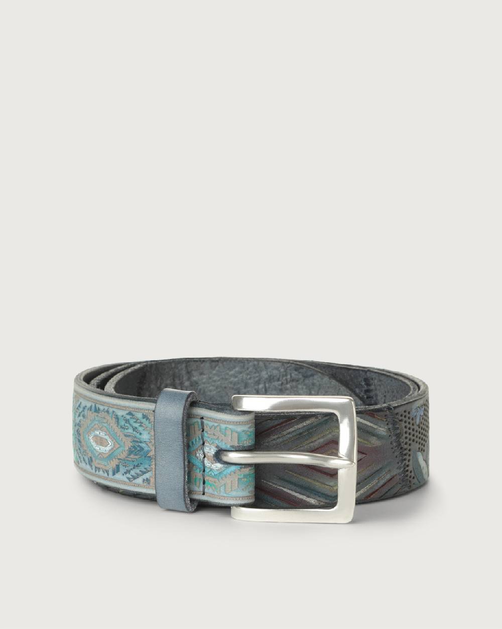 Orciani Cintura Patch Stain in pelle