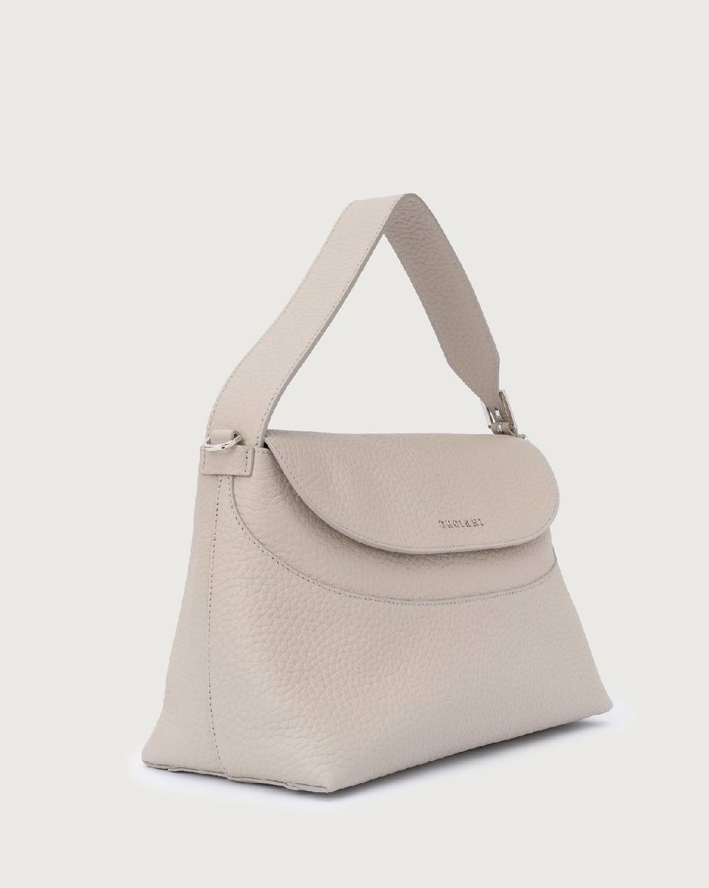 Orciani Borsa a spalla Nana Soft in pelle martellata con tracolla In Saldo