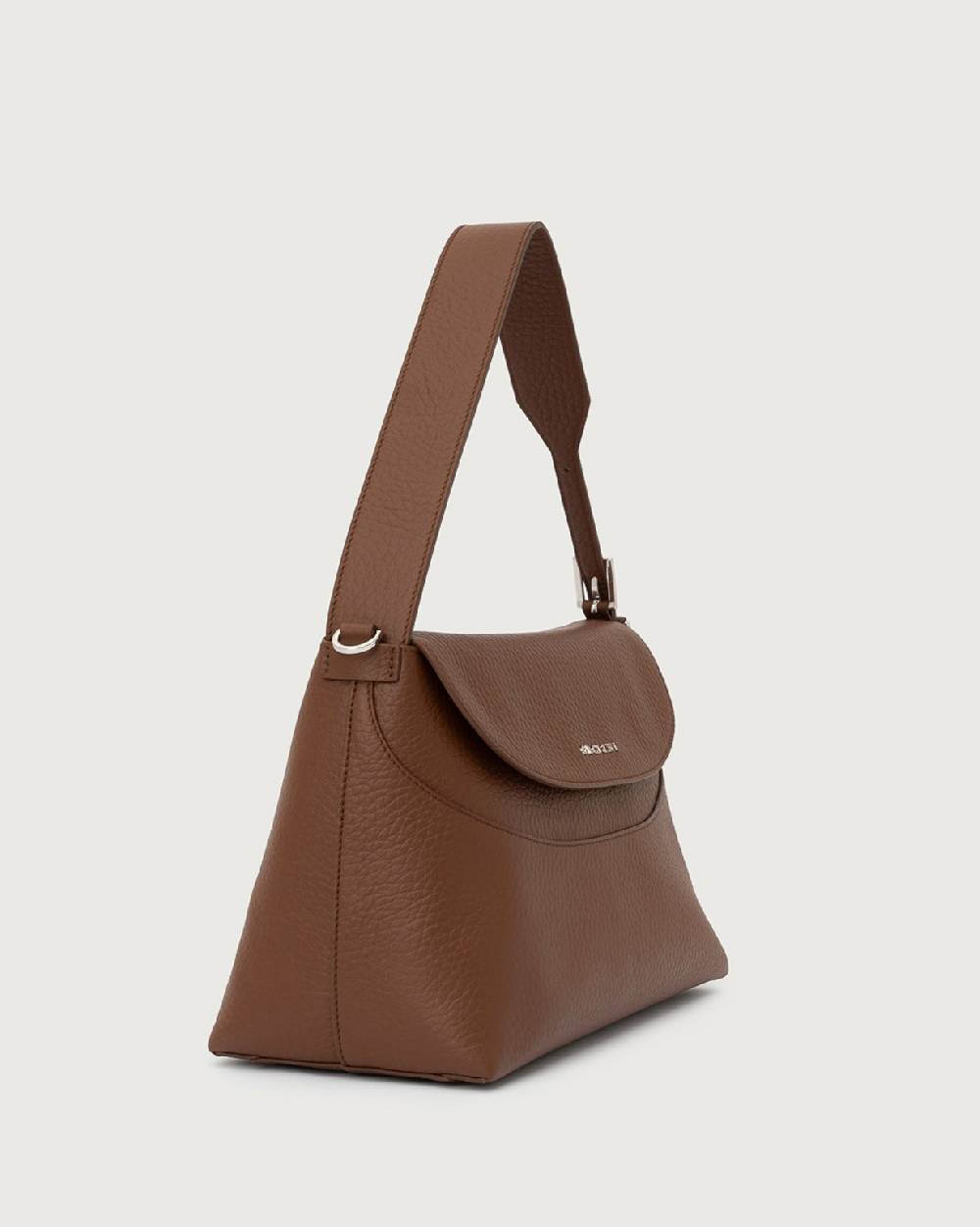 Orciani Borsa a spalla Nana Soft in pelle martellata con tracolla Nuova