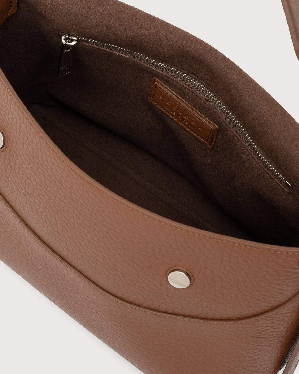 Orciani Borsa a spalla Nana Soft in pelle martellata con tracolla Nuova