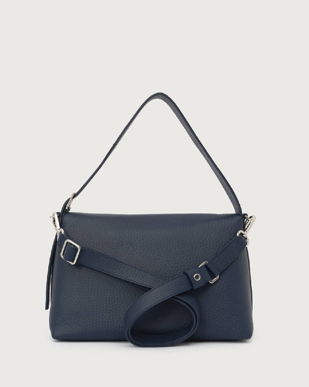 Orciani Borsa a spalla Nana Soft in pelle martellata con tracolla Moda