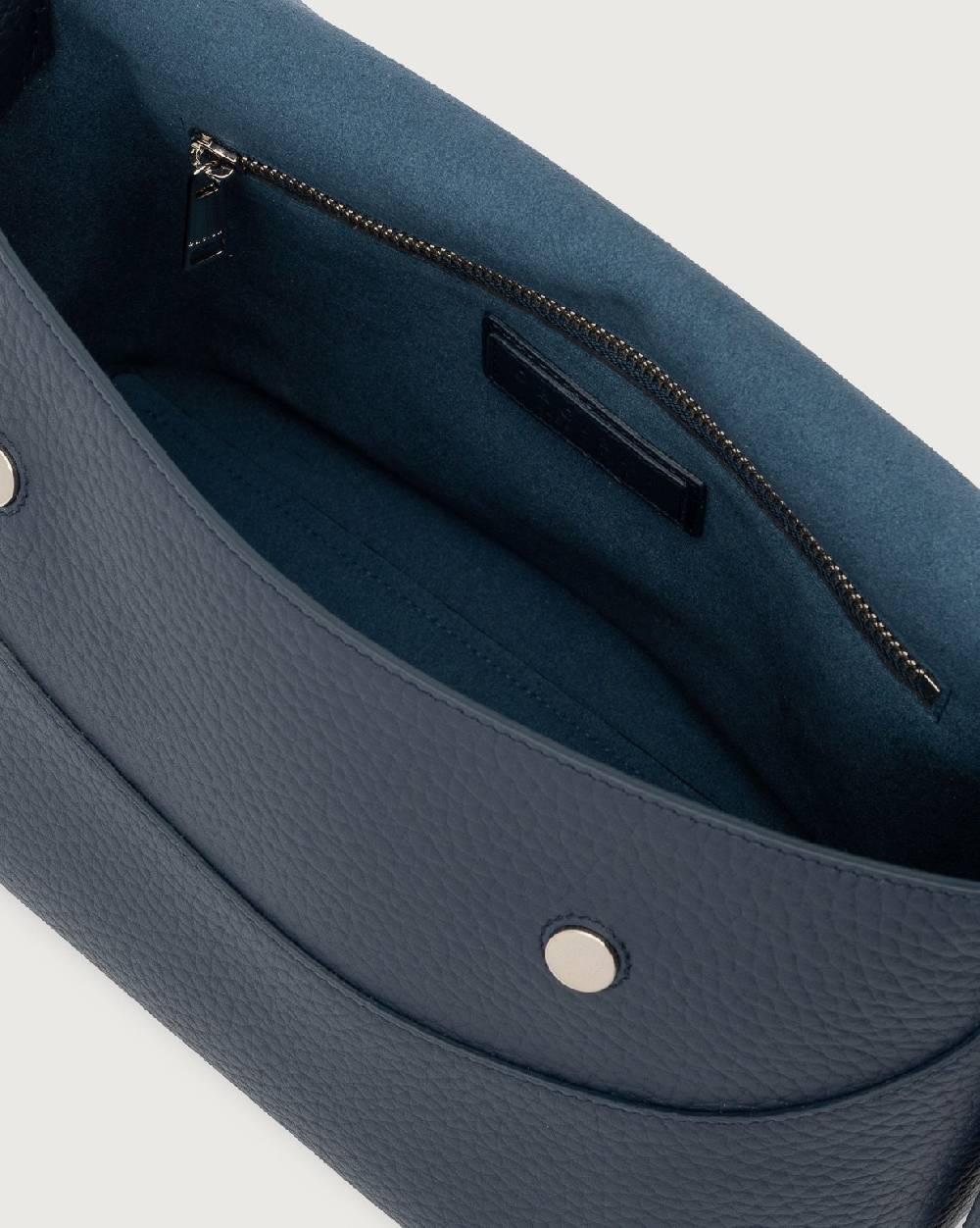 Orciani Borsa a spalla Nana Soft in pelle martellata con tracolla Moda