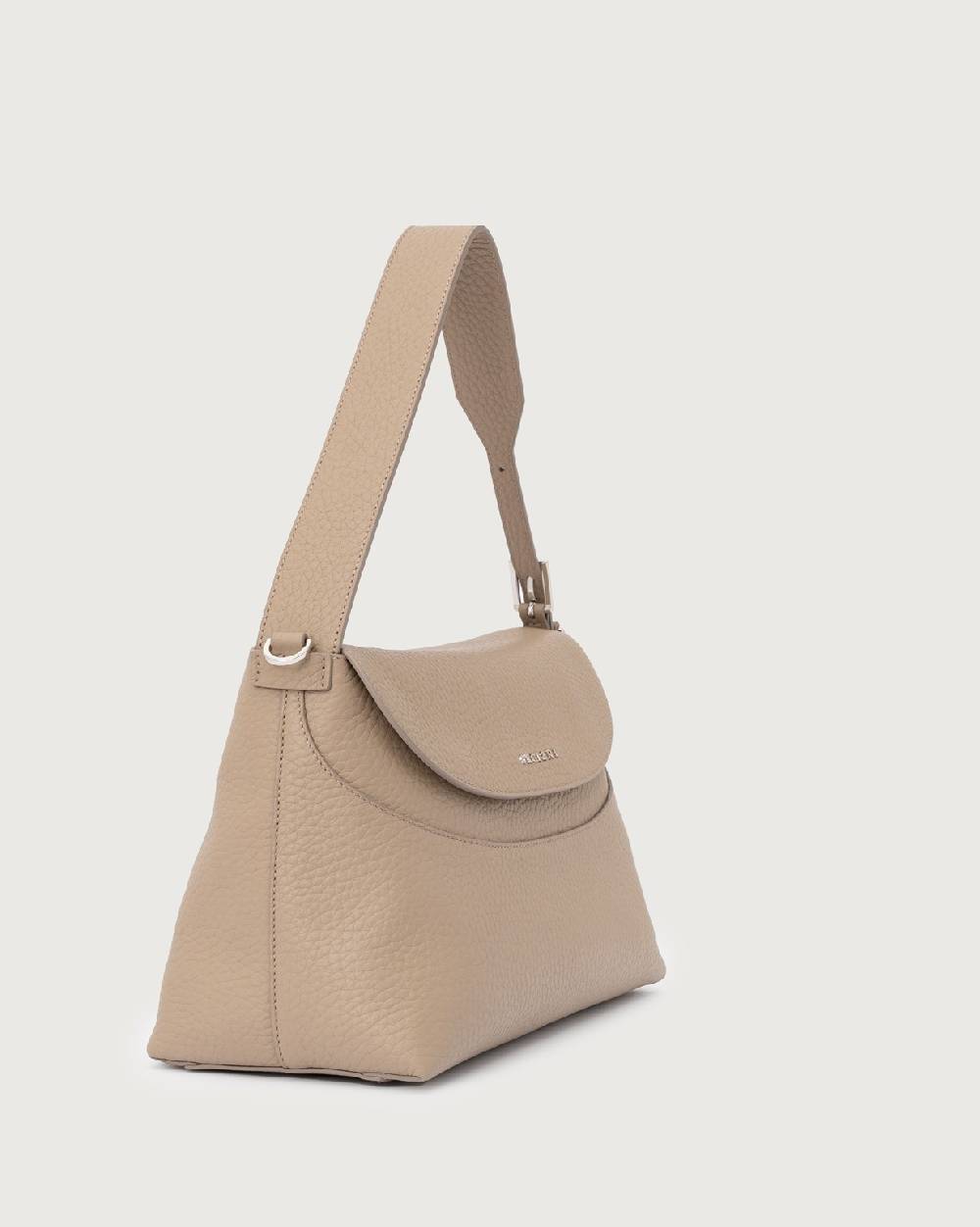 Orciani Borsa a spalla Nana Soft in pelle martellata con tracolla 2025
