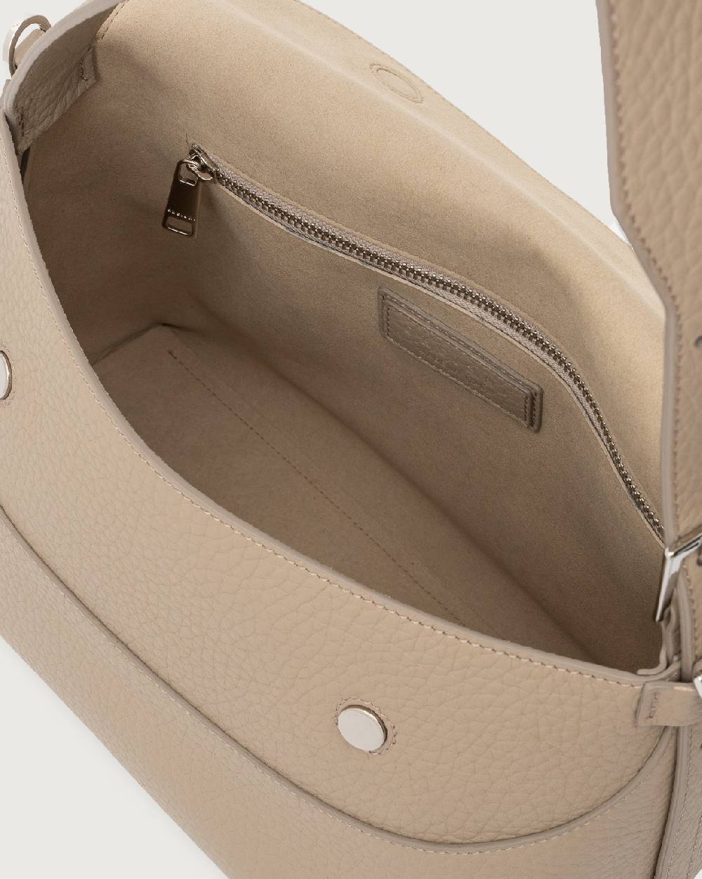 Orciani Borsa a spalla Nana Soft in pelle martellata con tracolla 2025