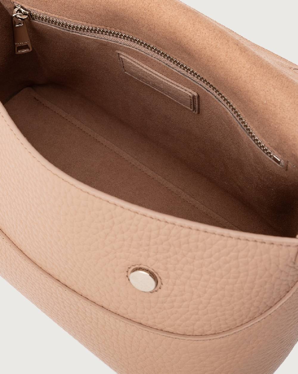 Orciani Borsa a spalla Nana Soft in pelle martellata con tracolla Italy
