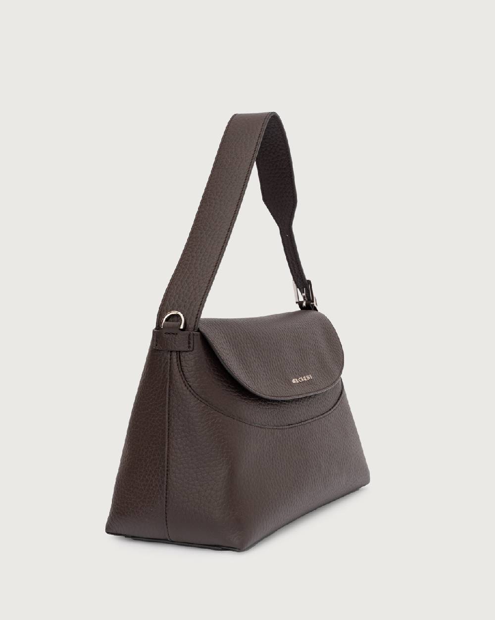 Orciani Borsa a spalla Nana Soft in pelle martellata con tracolla Italia