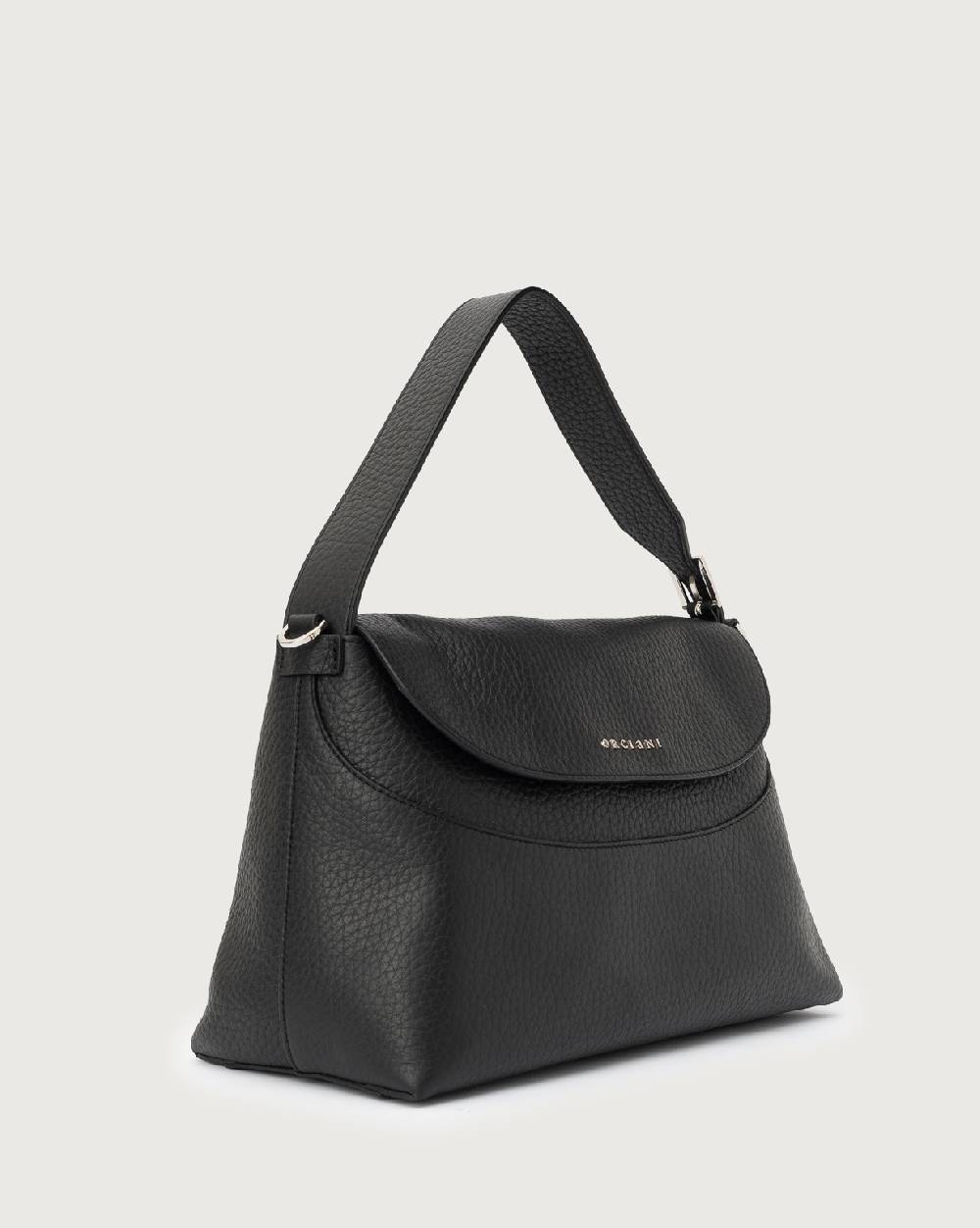 Orciani Borsa a spalla Nana Soft in pelle martellata con tracolla 2025