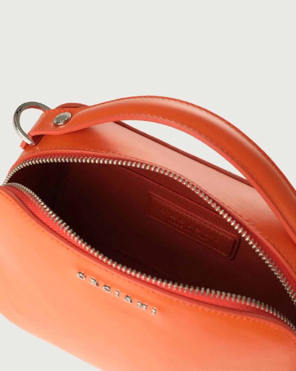 Orciani Mini Bag Chéri Vanity in pelle a mano con tracolla Presa