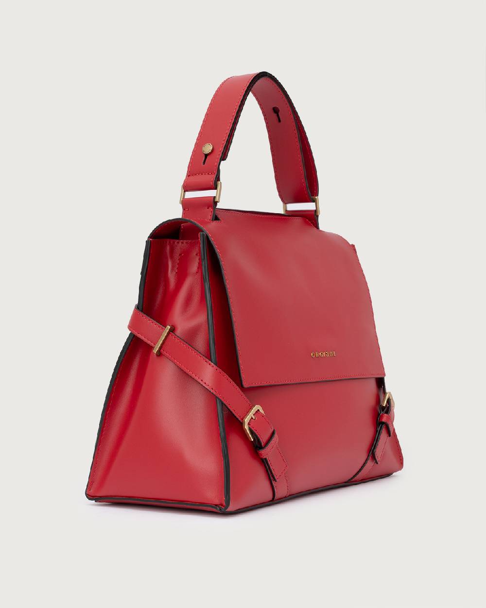 Orciani Borsa Sveva Couture Media a spalla in pelle con tracolla Outlet