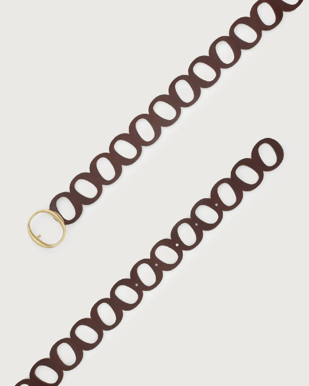 Orciani Cintura monogram Bull Soft in cuoio fibbia ottone Consegna Veloce