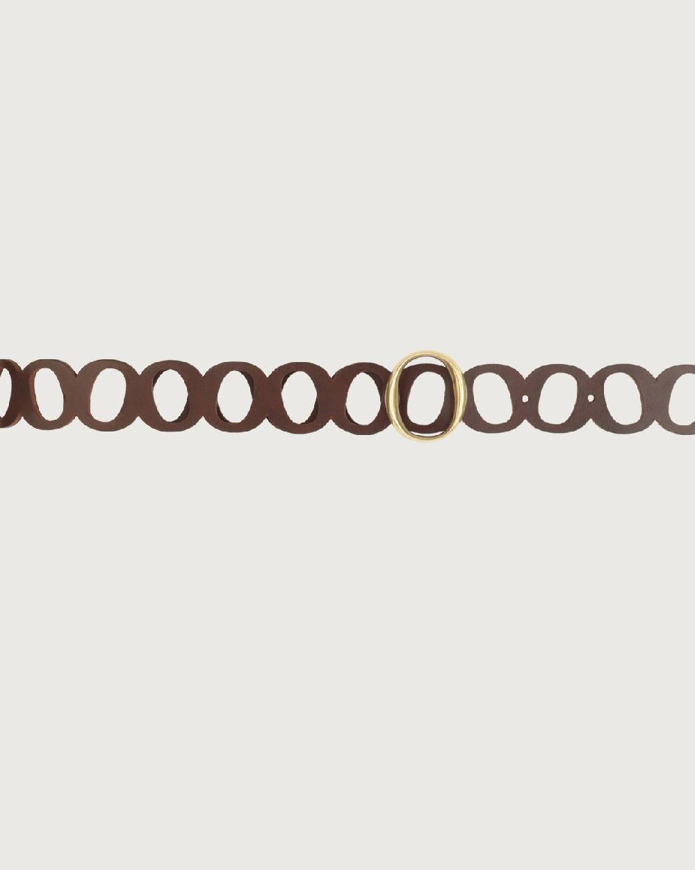 Orciani Cintura monogram Bull Soft in cuoio fibbia ottone Consegna Veloce