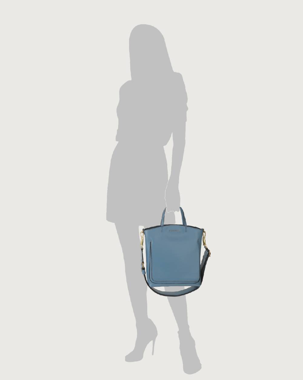 Orciani Shopper piccola Vulona S Couture in pelle Negozio