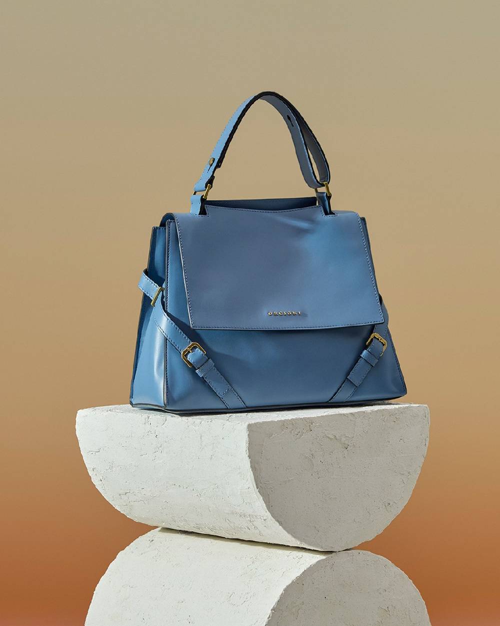 Orciani Borsa Sveva Couture Media a spalla in pelle con tracolla In Saldo