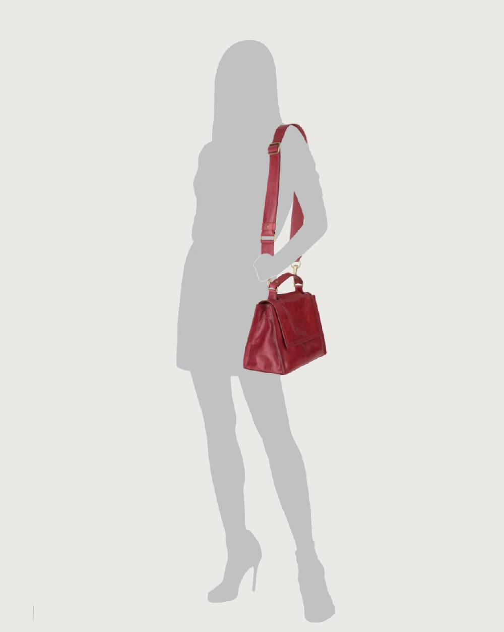 Orciani Borsa Sveva Notturno piccola in pelle con tracolla Promozione