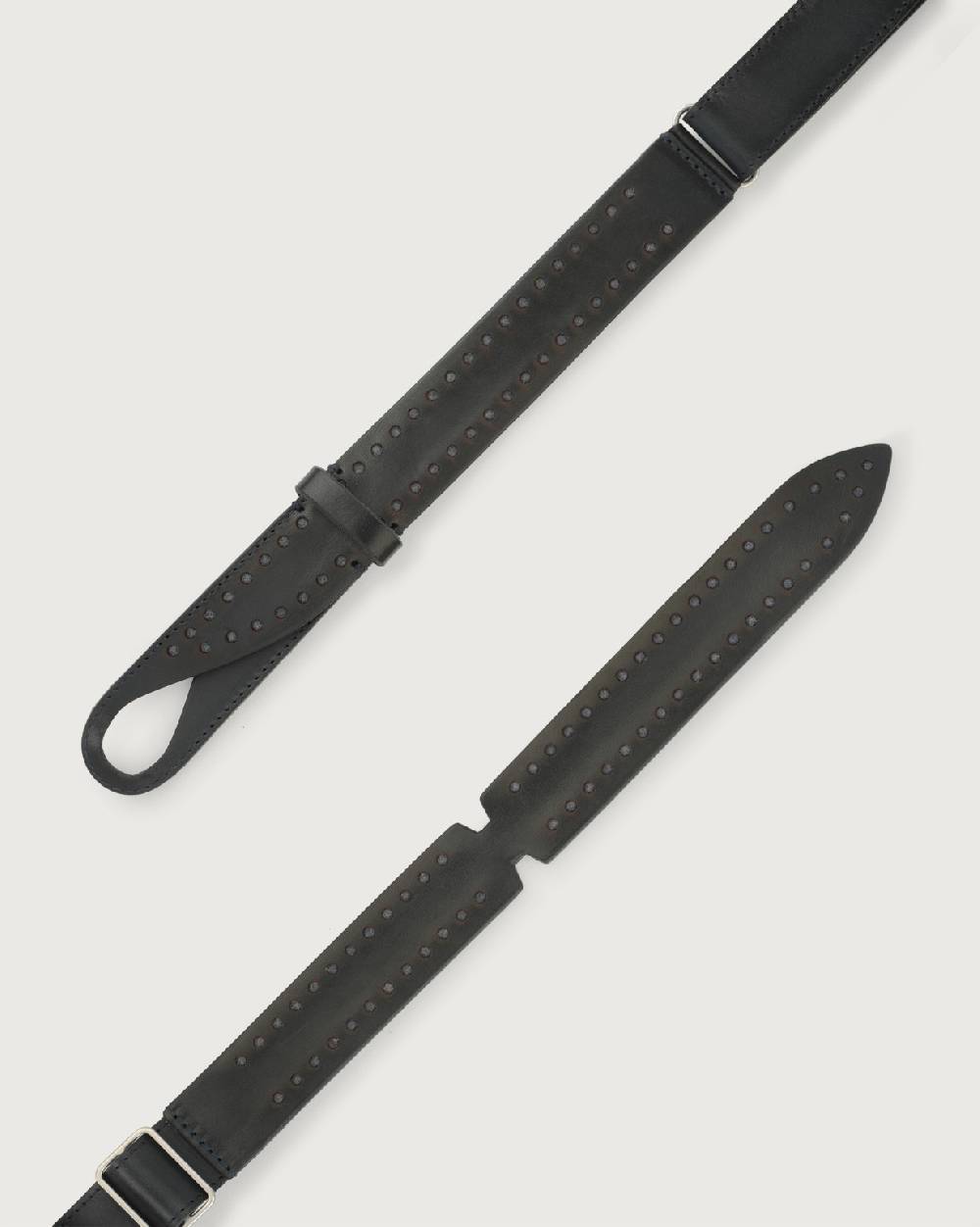 Orciani Cintura Nobuckle Bull in pelle con infilatura Hotsell