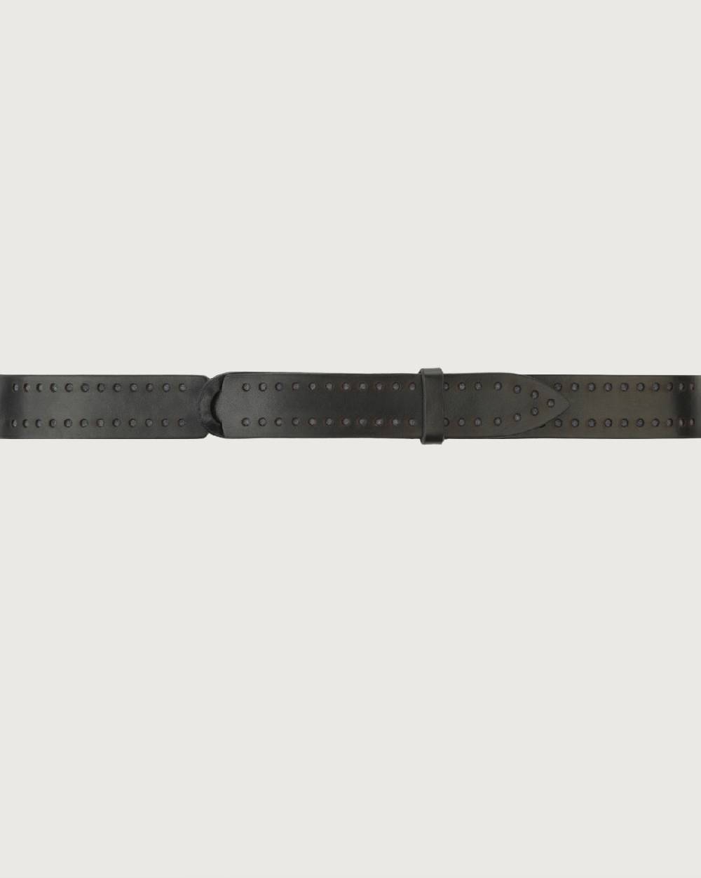 Orciani Cintura Nobuckle Bull in pelle con infilatura Hotsell